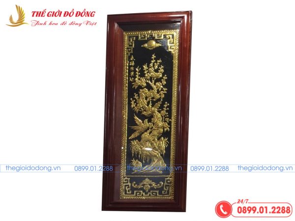 tranh tứ quý dát vàng - 02