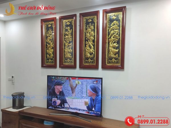 tứ quý dát vàng