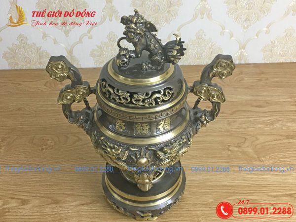 đỉnh rồng màu xanh cạo cao 40cm - 07