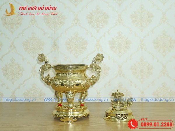 đỉnh sòi màu vàng bóng cao 4cm - 04