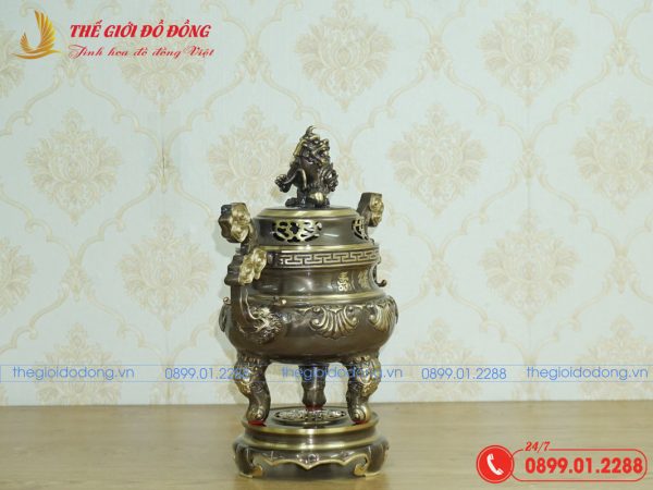 đỉnh sòi màu xanh cạo cao 40cm - 05