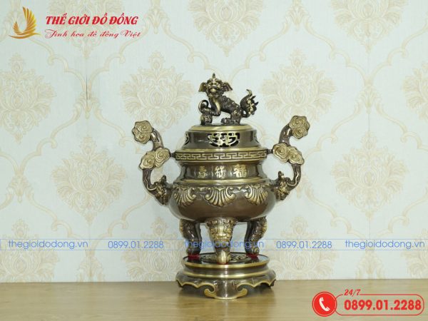 đỉnh sòi màu xanh cạo cao 40cm - 06