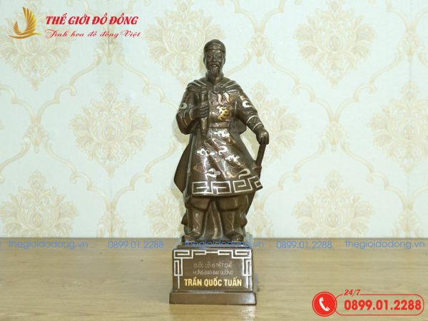 tượng Trần Hưng Đạo khảm tam khí cao 40cm - 01