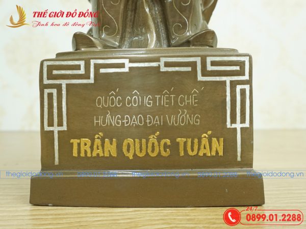 tượng Trần Hưng Đạo khảm tam khí cao 40cm - 05