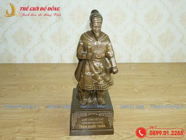 tượng Trần Hưng Đạo khảm tam khí cao 50cm - 03