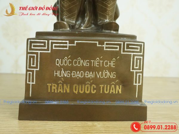 tượng Trần Hưng Đạo khảm tam khí cao 50cm - 08