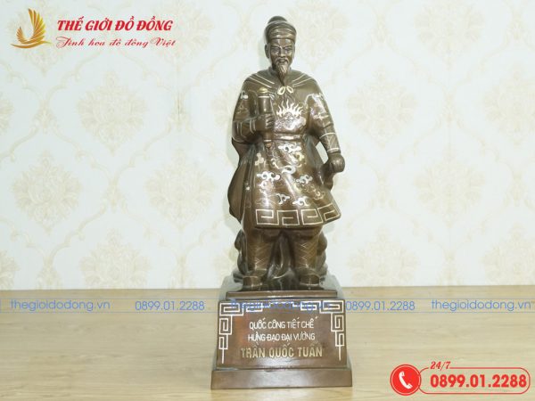 tượng Trần Hưng Đạo khảm tam khí cao 50cm - 10